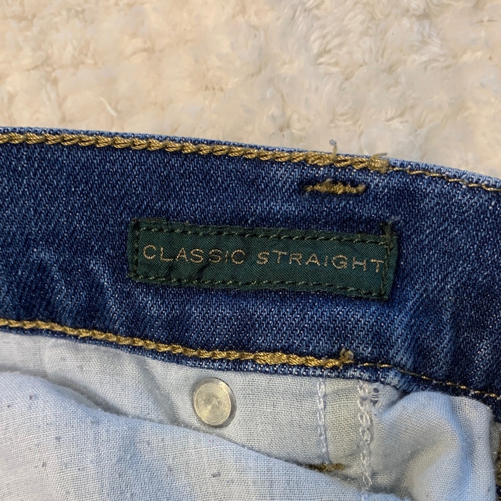 Ralph Lauren Women's classic straight jean sz 8 medium wash midrise work *flaw - Picture 8 of 8